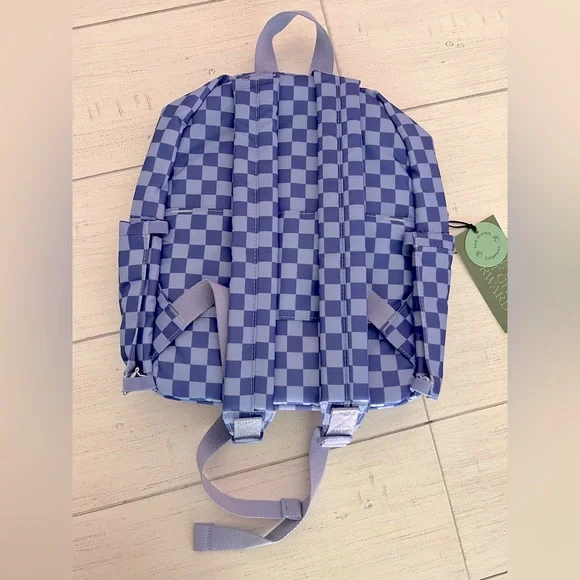New State Lorimer Lilac and Purple Checkered Mini Backpack NWT